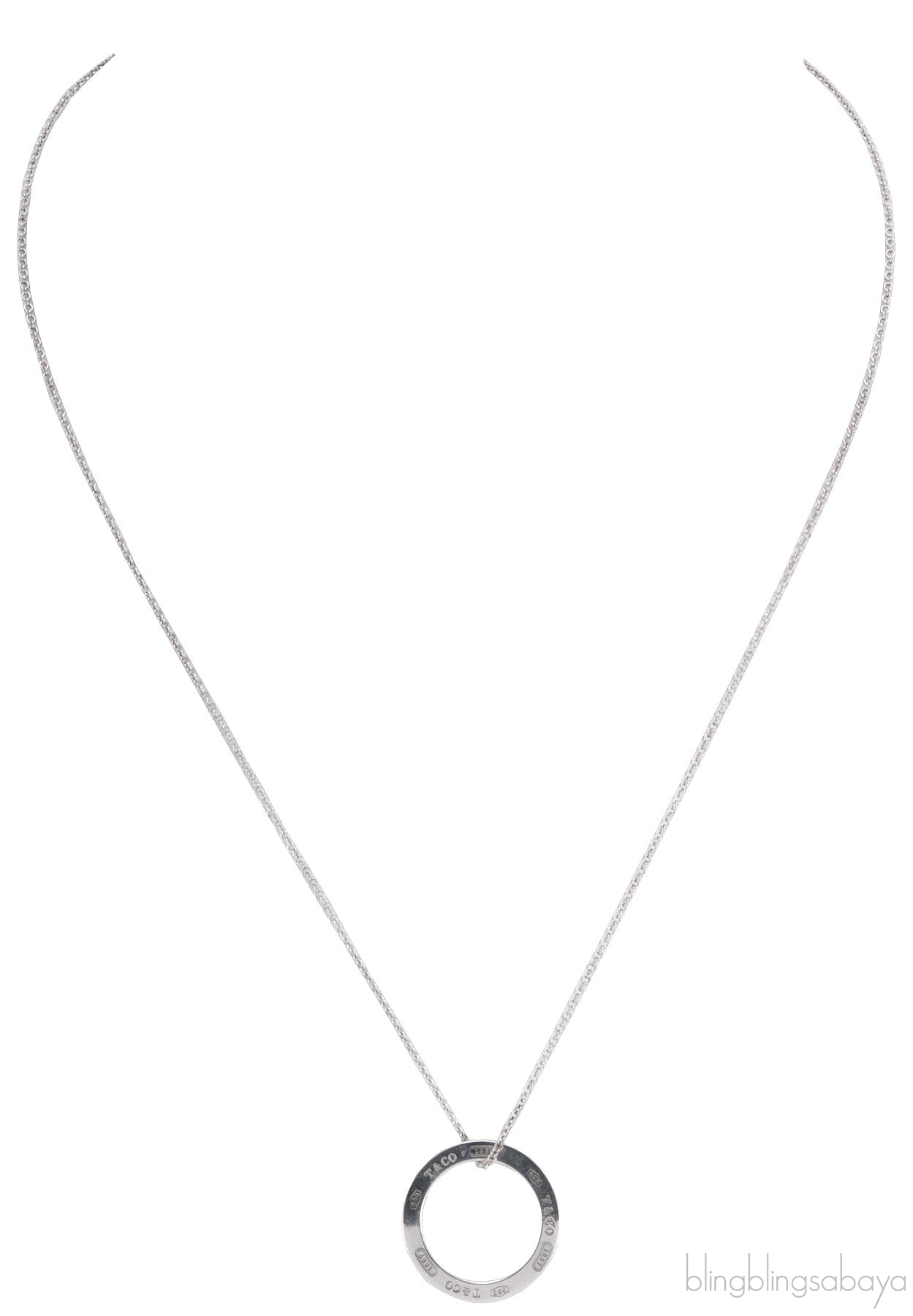 1837 Circle Silver Necklace Pendant