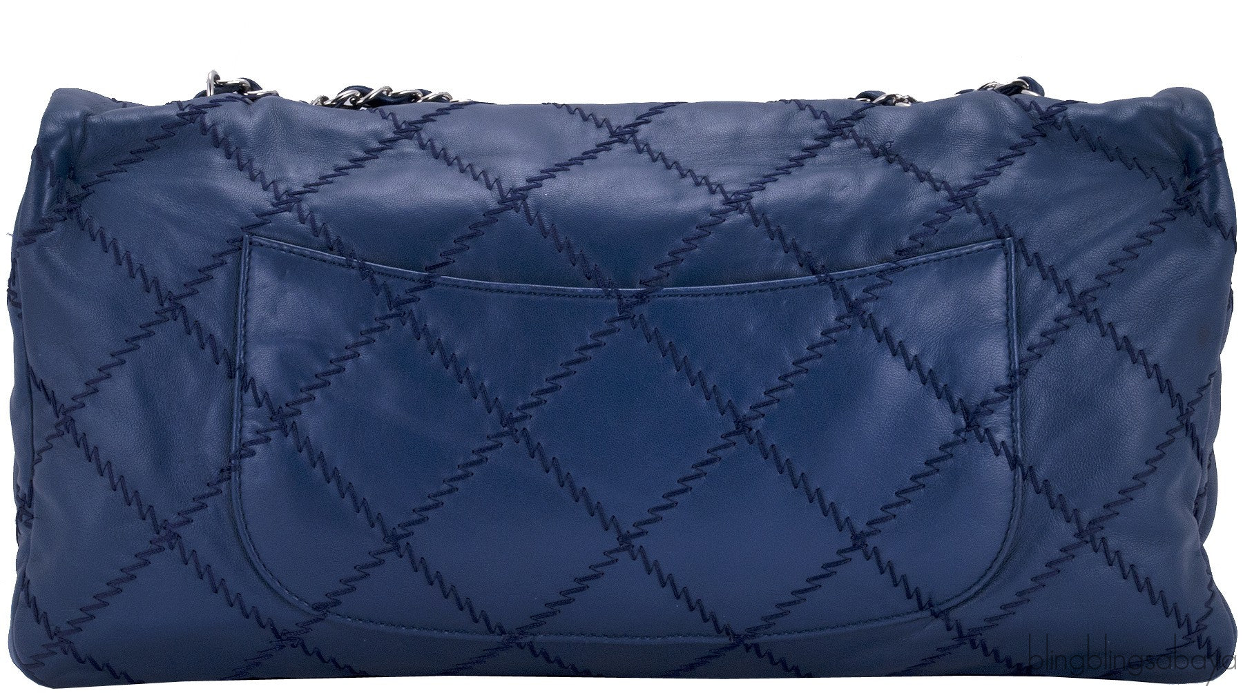 Ultimate Stitch Navy Flap Bag