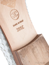 Silver Python Ballet Flat