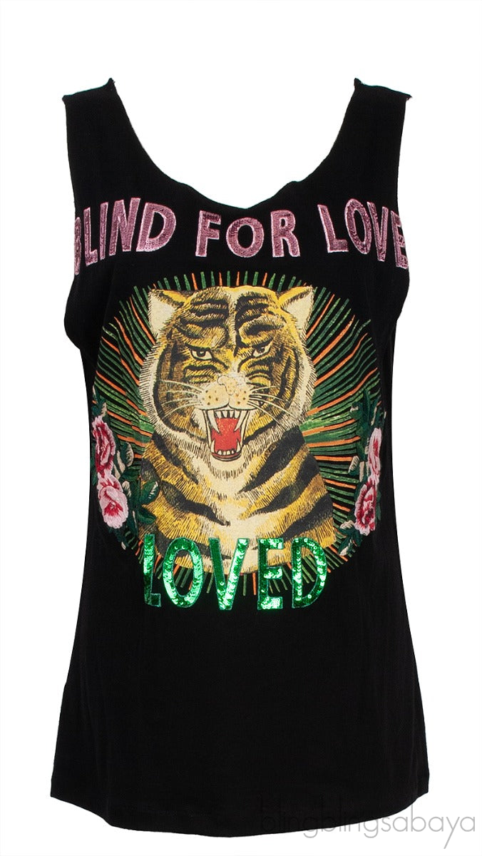 Blind For Love Tank Top Black