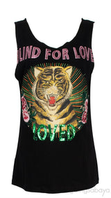 Blind For Love Tank Top Black
