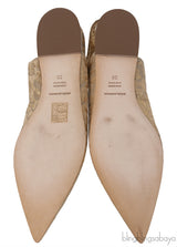 Dolce & Gabbana Metallic Gold Pointed Toe Flat Shoes