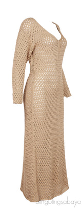 Winona Open-Knit Pima Cotton Dress