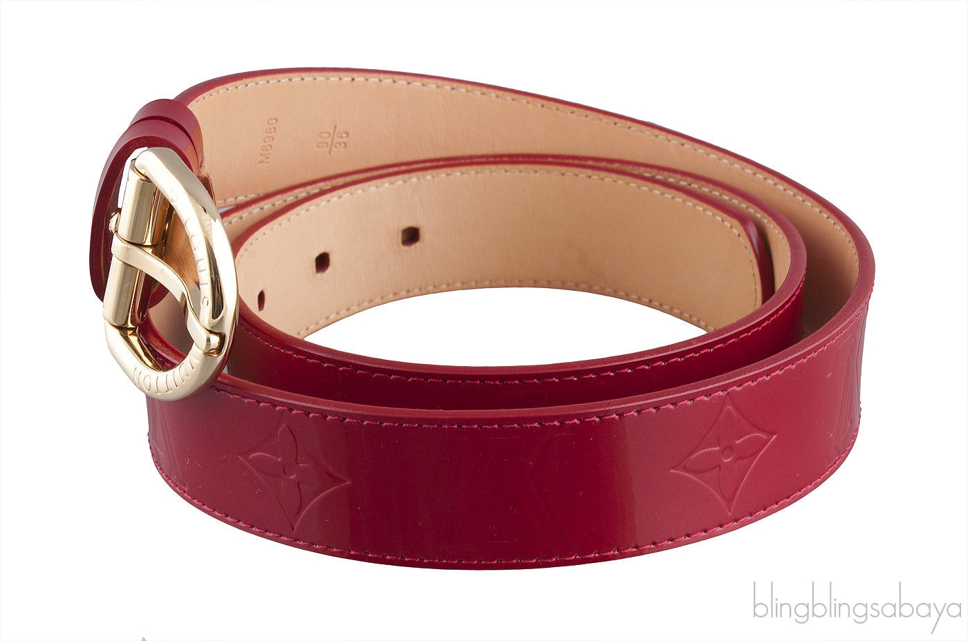 Louis Vuitton Monogram Vernis Red Belt
