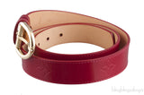 Louis Vuitton Monogram Vernis Red Belt