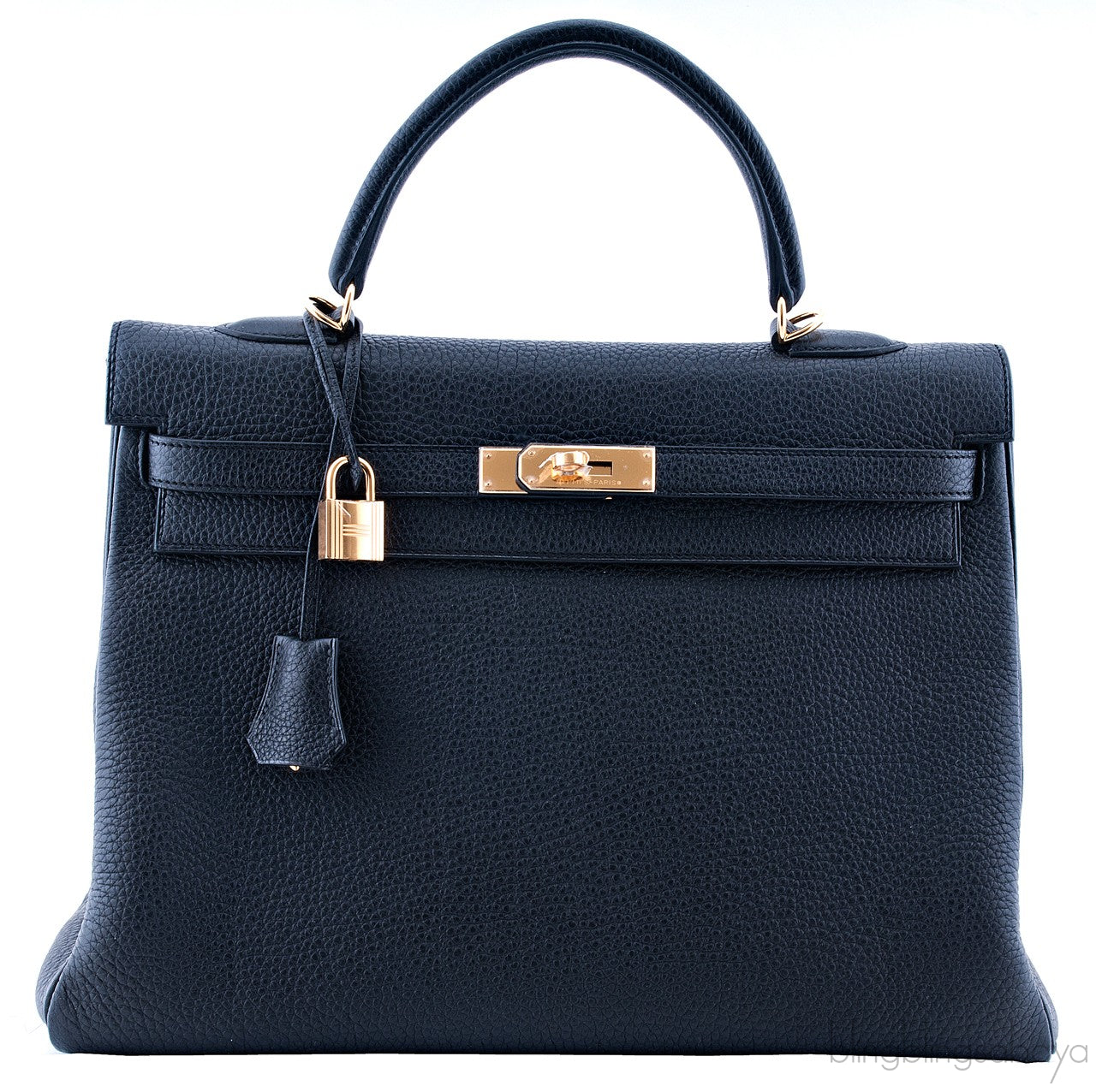 Kelly 35 Black Togo