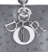 Lady Dior Grey Ostrich