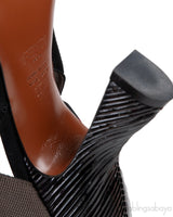 Colibrì Brown Mesh High-heeled Slingbacks