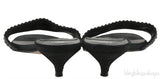 Black Crystal Mule Sandals