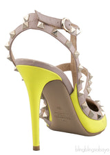 Neon Green Rockstud Pump