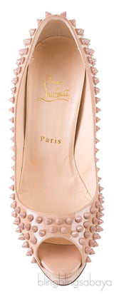 Lady Peep Toe Spikes Nude Heels