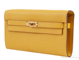 Kelly To Go Bag Wallet Jaune Ambre
