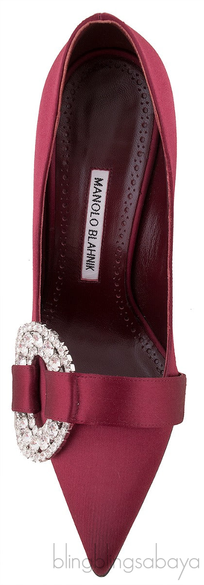 Tartonacri Satin Heels Burgundy