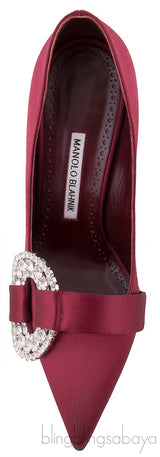 Tartonacri Satin Heels Burgundy