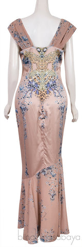 Light Brown Leopard Print Maxi Dress
