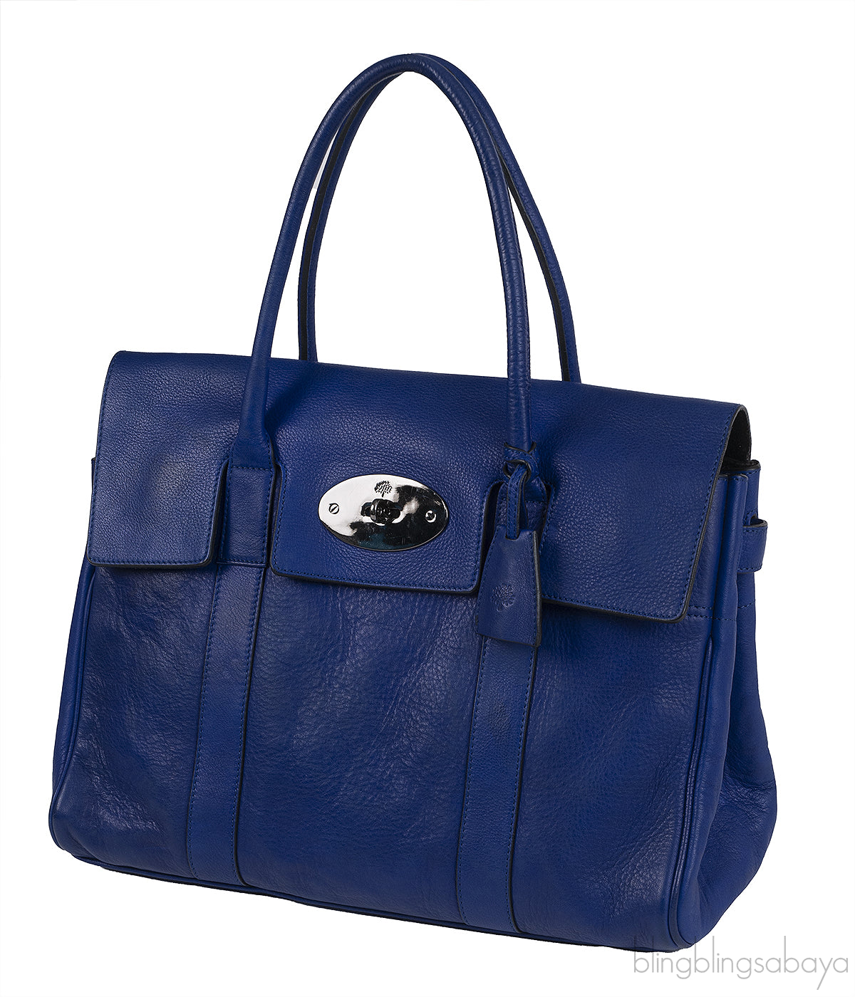 Mulberry Bayswater Blue Top Handle Bag
