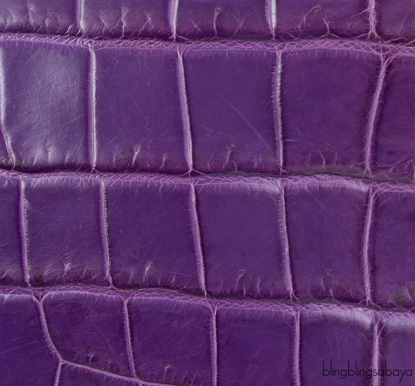 Fendi Purple Crocodile Medium Peekaboo GHW