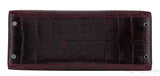 Kelly 28 Bordeaux Crocodile PHW
