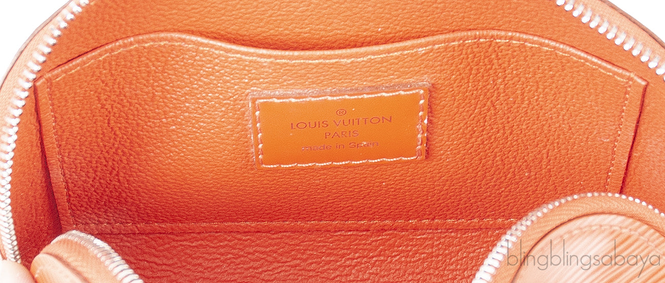 Louis Vuitton Orange Cosmetic Pouch Epi Leather