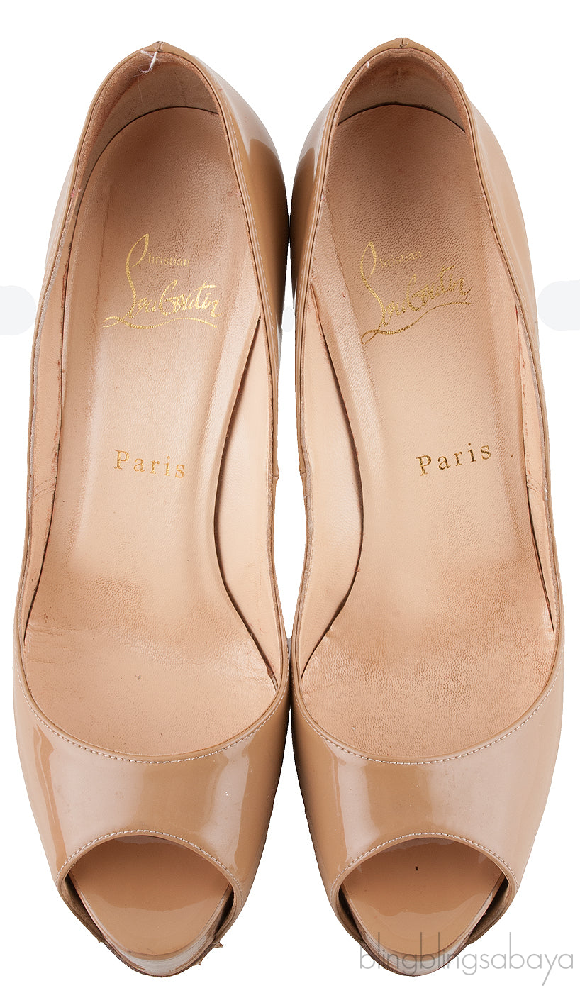 Very Prive 120 Nude Peep Toe Pump