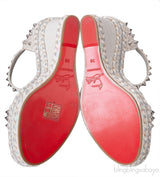 Madmonica 120 Spiked Croc-effect Leather Espadrille Wedge