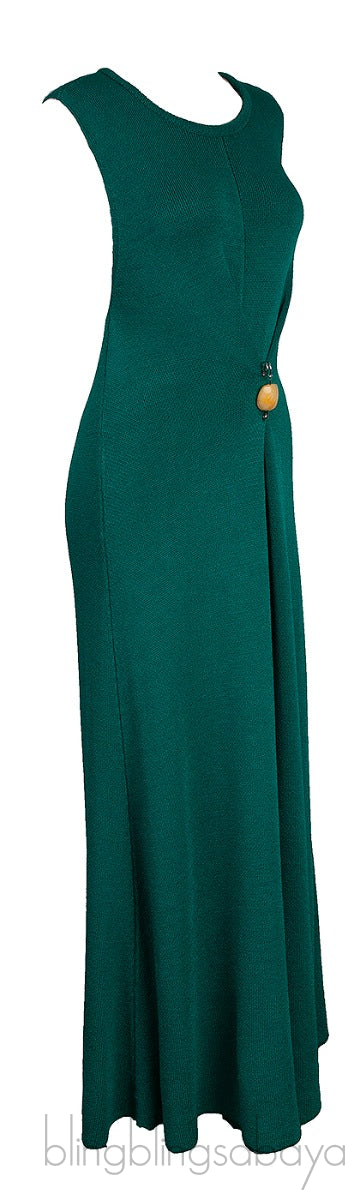 Embellished Twist-back Knitted Maxi Dress