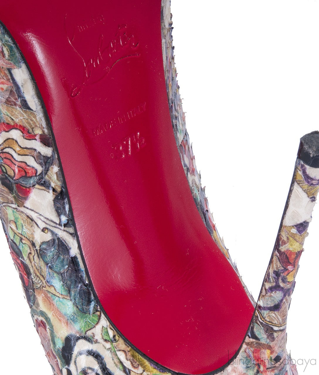 So Kate Multicolored Python Pumps