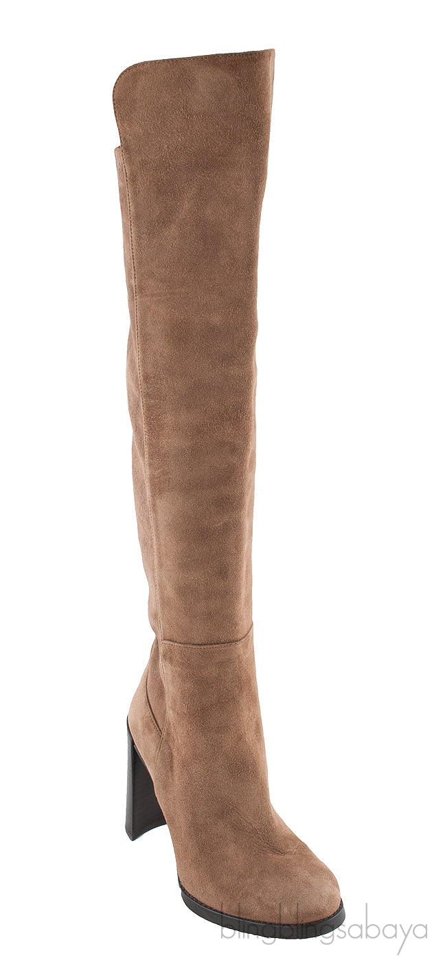 Brown Suede Leather Boots