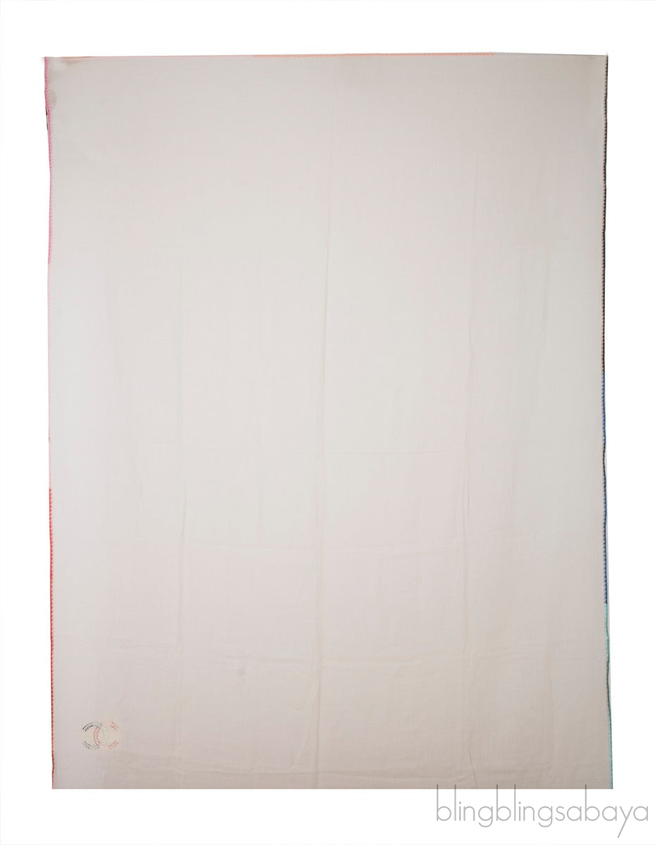 Beige Multicolor Trim CC Shawl