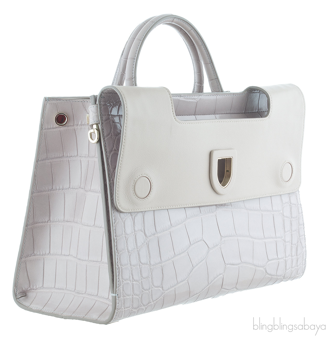 Diorever Grey Crocodile Medium Bag