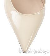 Off-white Bing 100 Crystal-Embellished Patent Leather Mules
