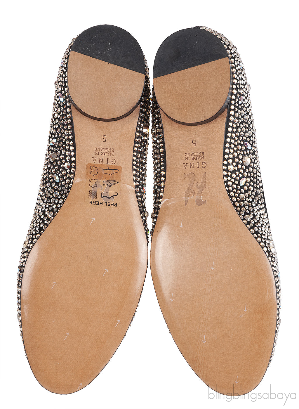 Gina Allegra Crystal Ballerina Flats