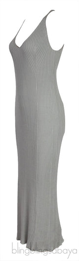 Kara Light Greyish Green Knitted Dress