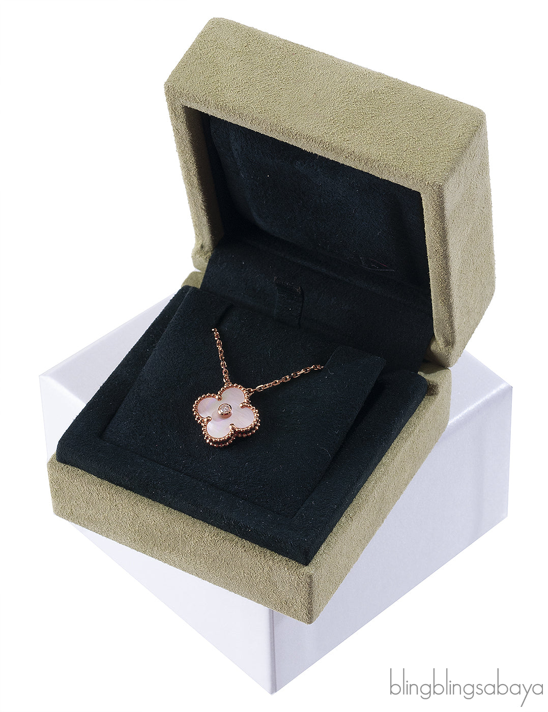 Van Cleef & Arpels Vintage Alhambra Pink Mother of Pearl Rose Gold 2025 Holiday Pendant