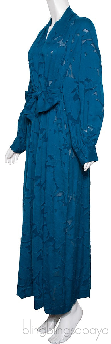 Blue Floral Lace Dress
