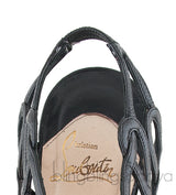 Black Mesh Strappy Pump
