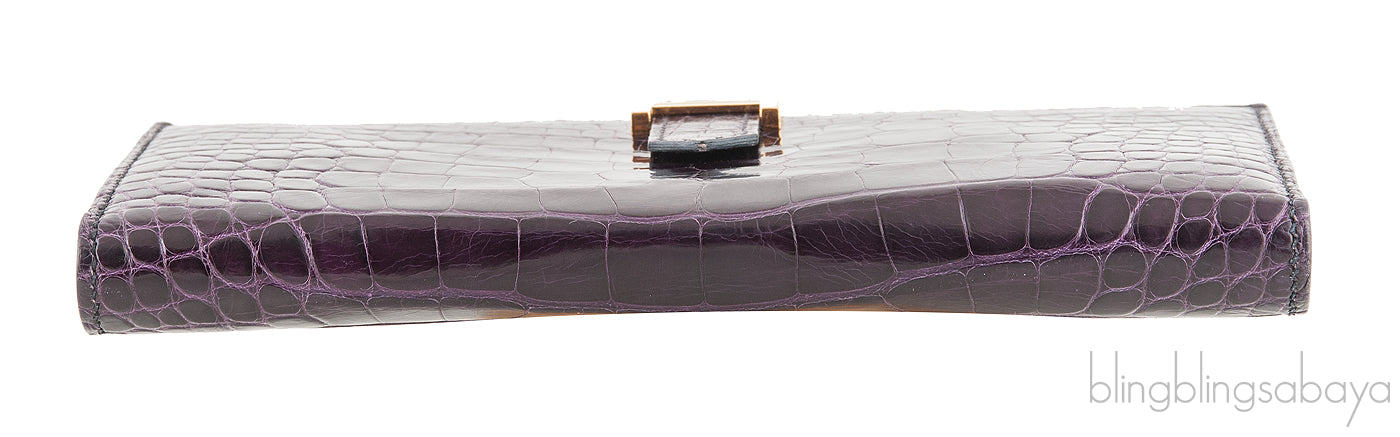 Bearn Amethyst Crocodile Wallet