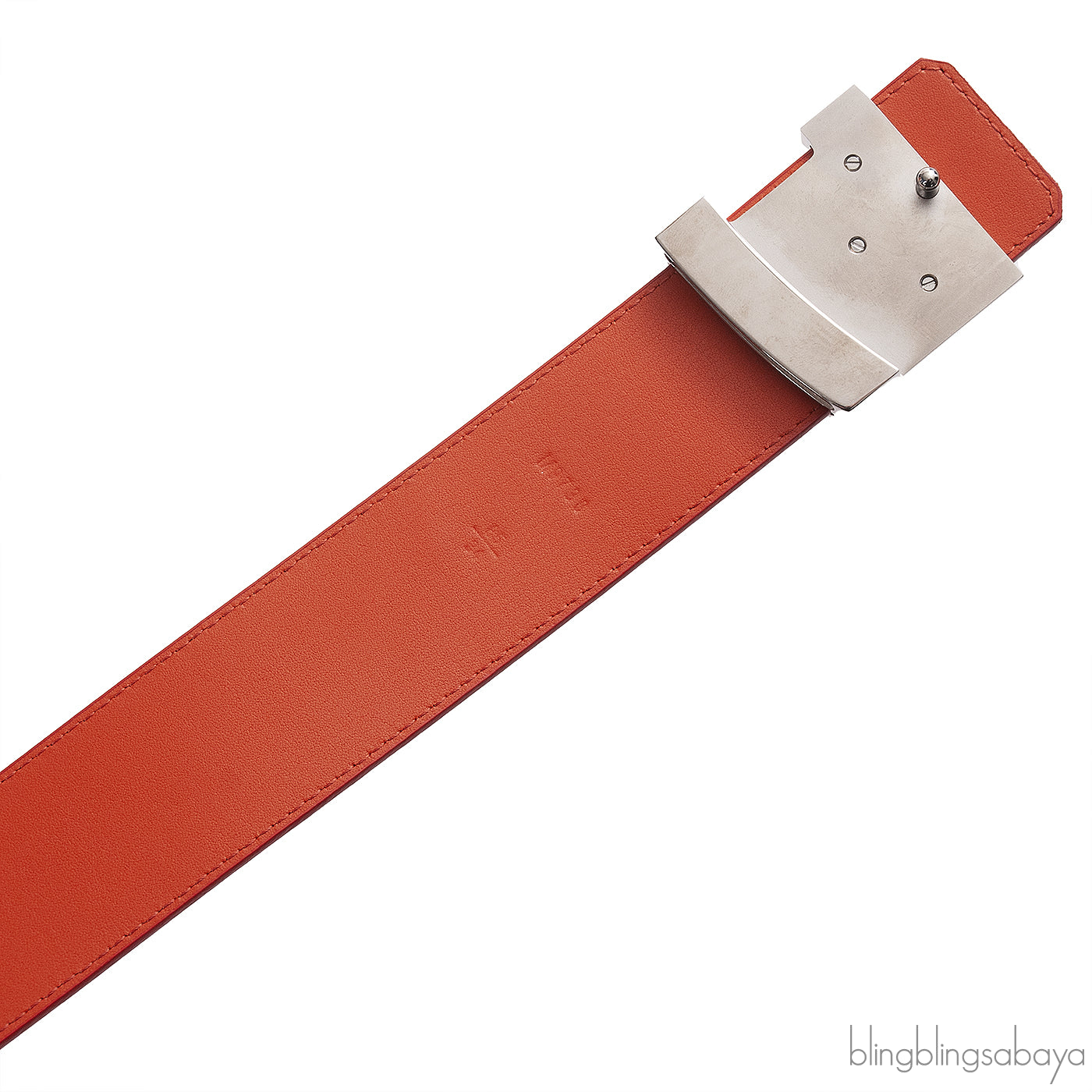 Louis Vuitton Epi Leather Logo Initial Orange Belt