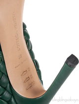 Bottega Veneta Curve Optic Emerald Green Sandals