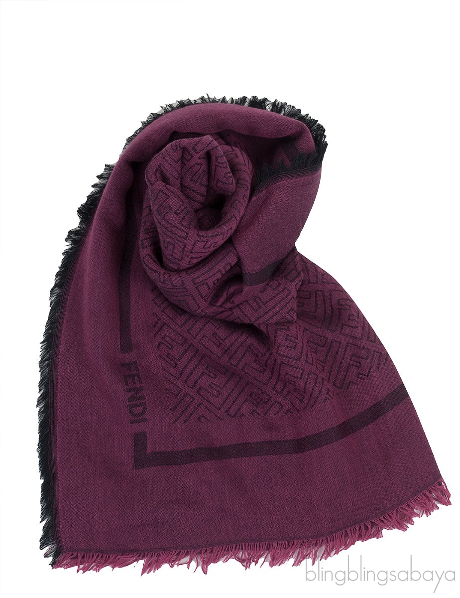 Logo Print Square Shawl