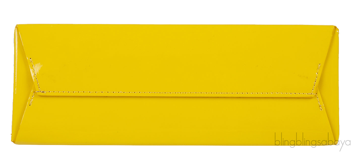 Yellow Patent Mini Box Bag
