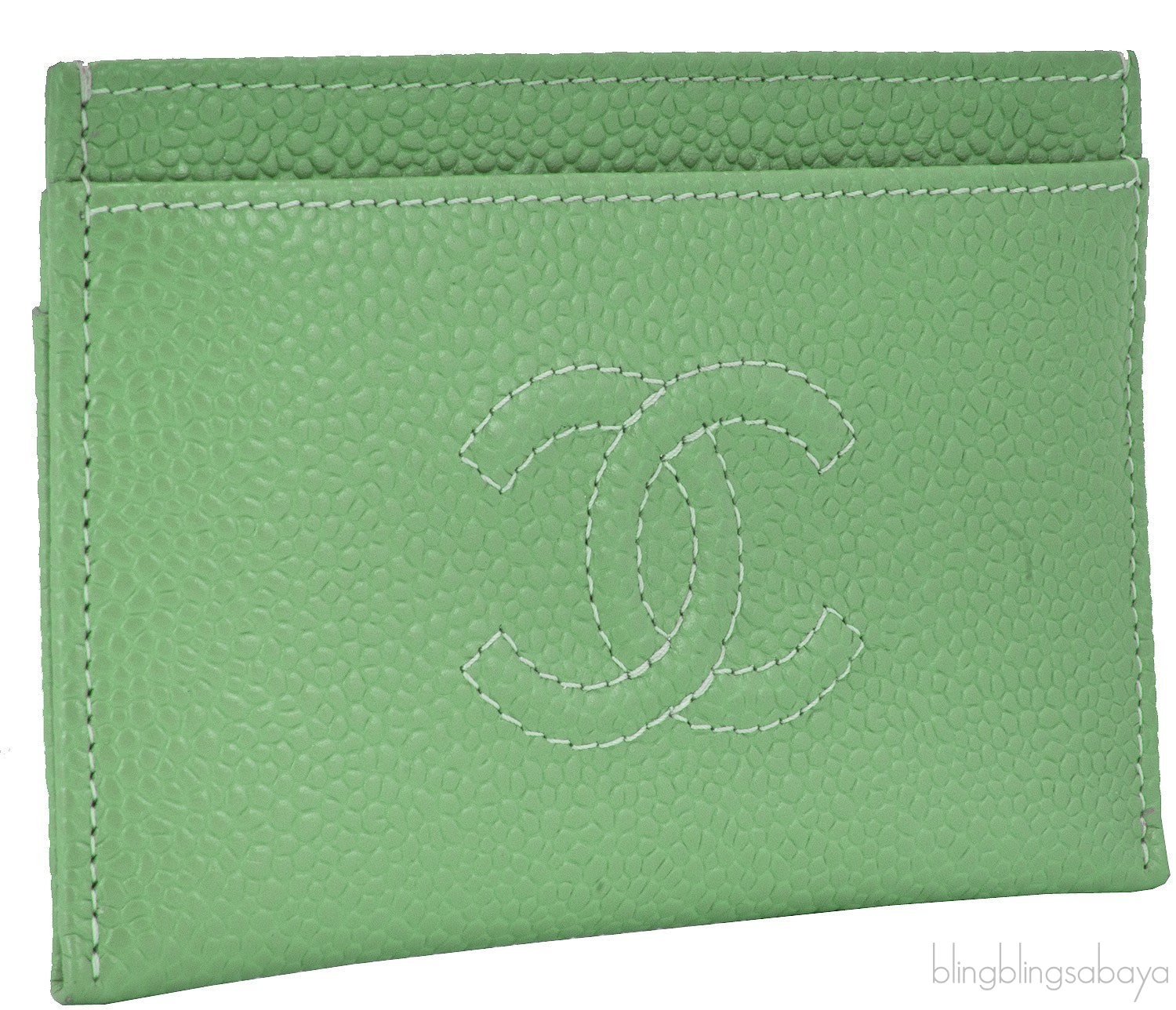 Mint Green Caviar Card Holder