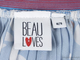 Beau Loves Blue Ping Pong Club Printed Pleated Kid Skirt