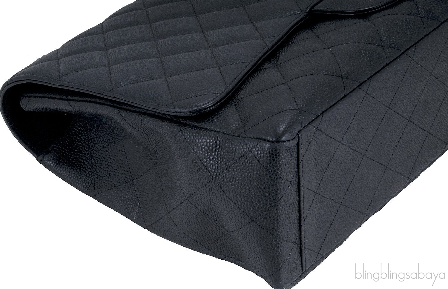 Black Caviar Maxi Flap Bag PHW