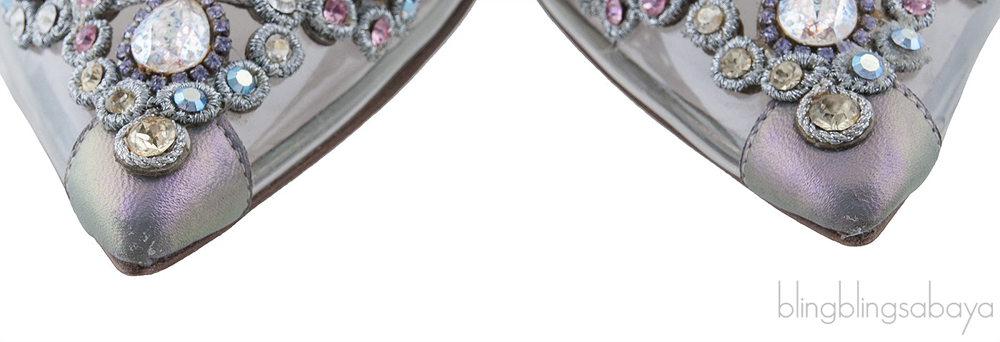 Veneziana Strass PVC Slingback