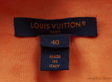 Louis Vuitton Fil Coupe Orange Shirt Belted Dress
