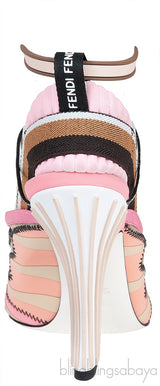 Pink Multicolor Slingback Sandals