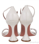 White PVC One Finger Crystal Sandals