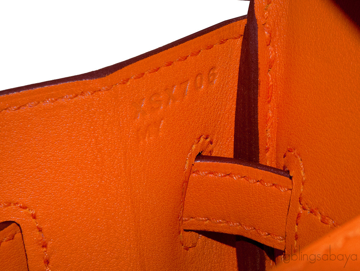 Birkin 25 Orange GHW