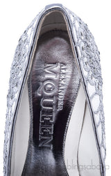 Crochet & Crystal Suede Pump
